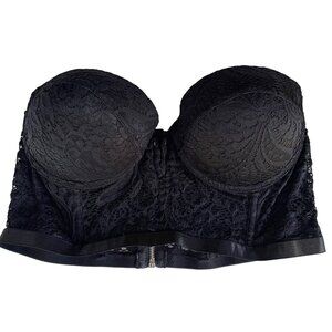 Chic Black Lace Strapless Bra